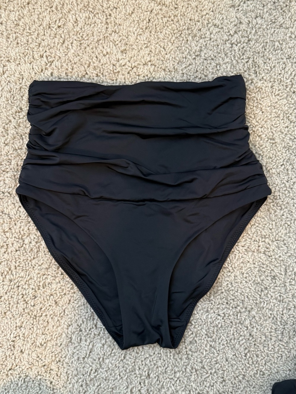 knix Black High-Waist Ruched One-Piece Swim